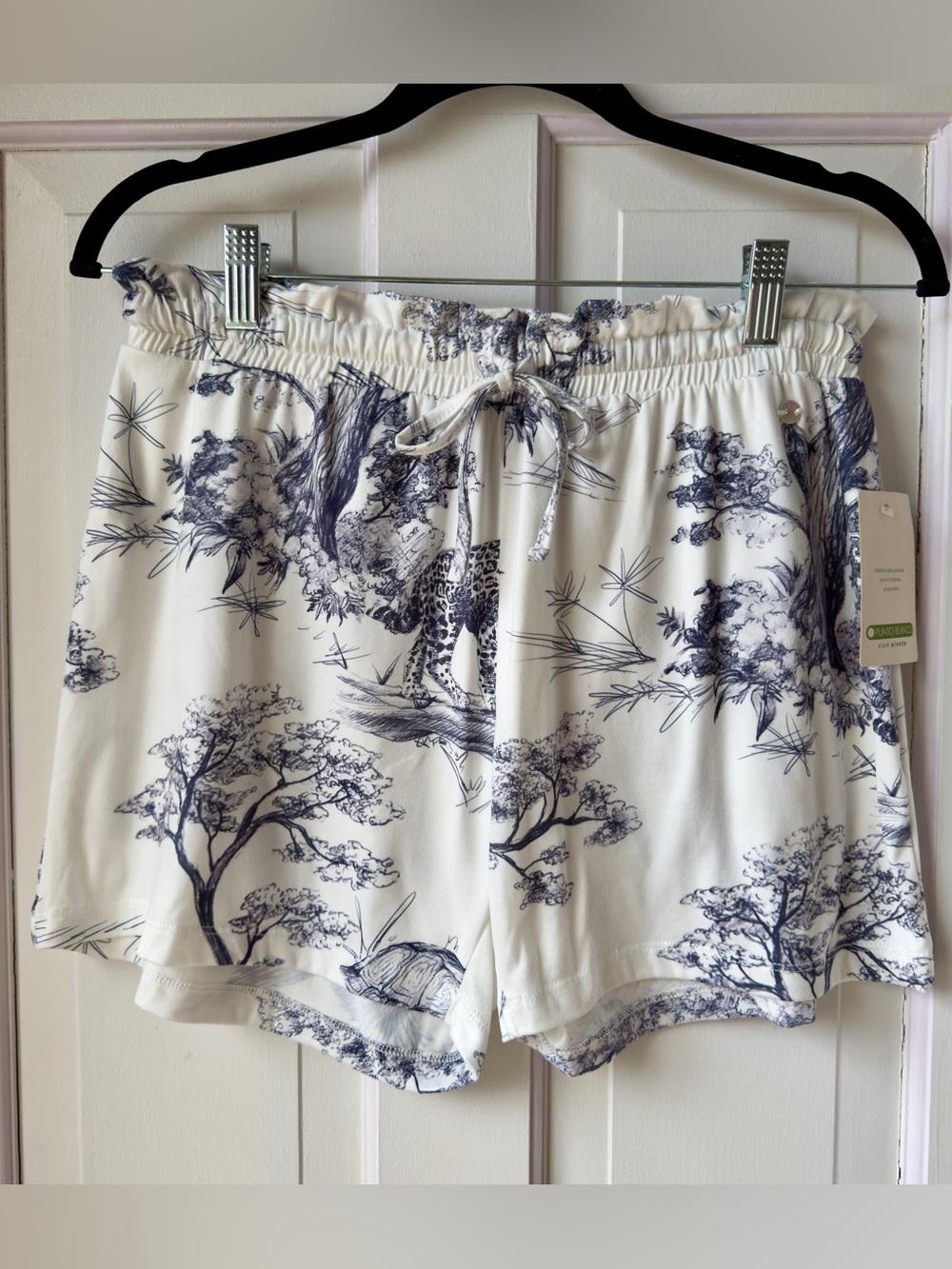 NWT Punto Blanco Graphic Drawstring Lounge Shorts Size Medium